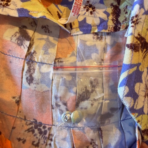 NWT Free People Sugar Crush Orange Floral Mini Dress Women’s Medium - Picture 7 of 8